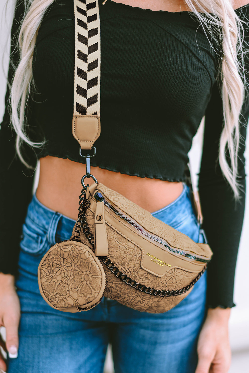 CoinColorblock Strap Crossbody Bag With Coin Purse