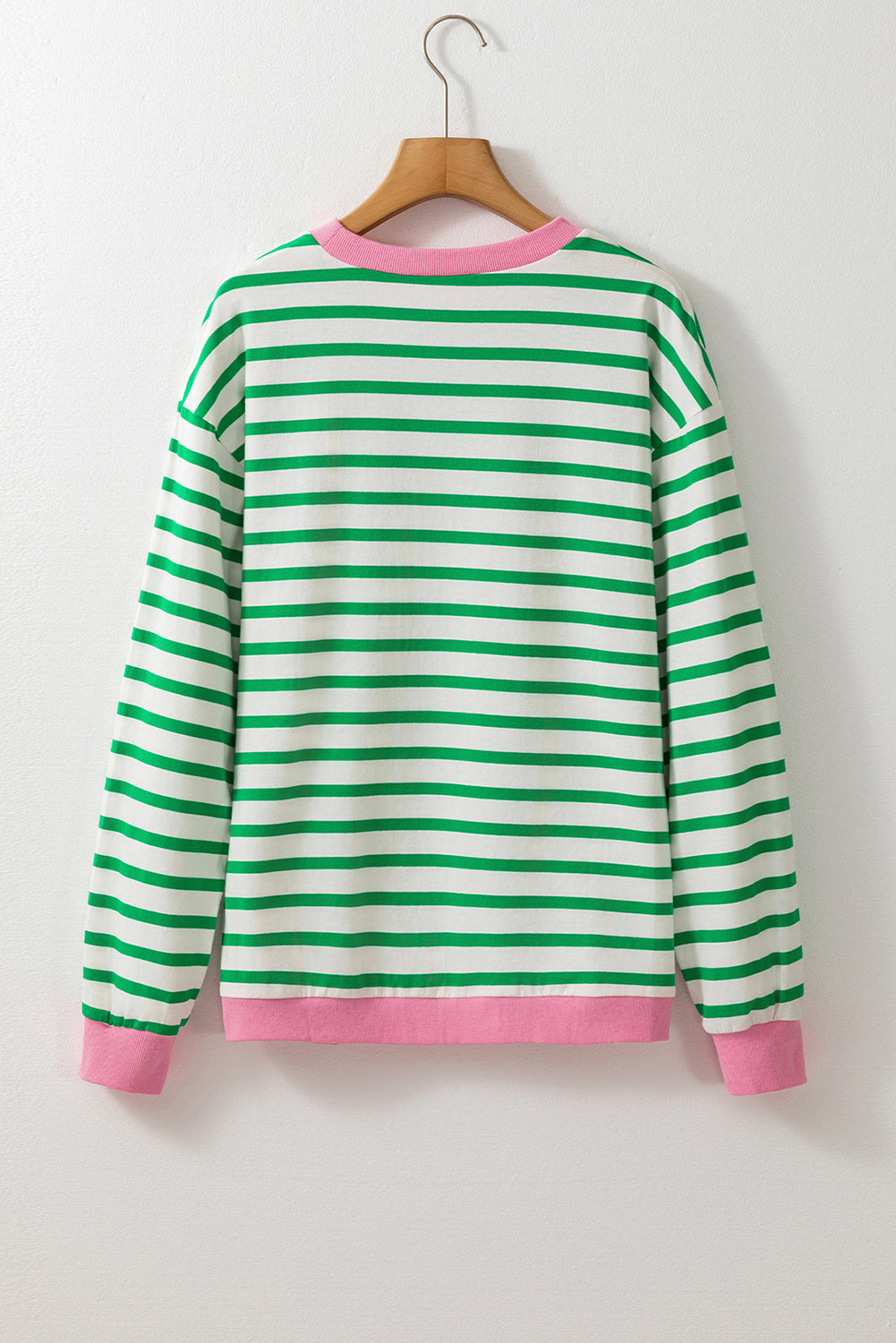 Bright Green Striped Top