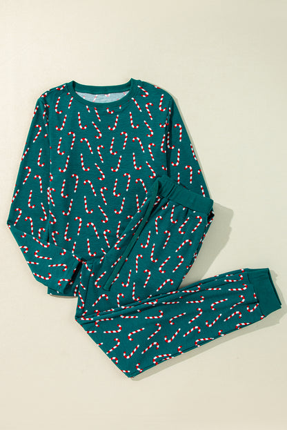 Green Christmas Loungewear Set