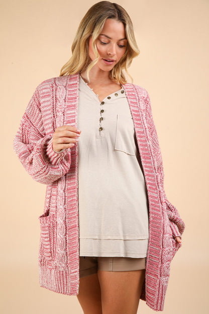 VERY J Cable Knit Cardigan