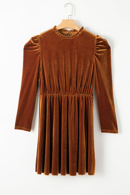 Chestnut Velvet Dress