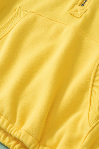 Yellow Hoodie with Kangaroo Pocket