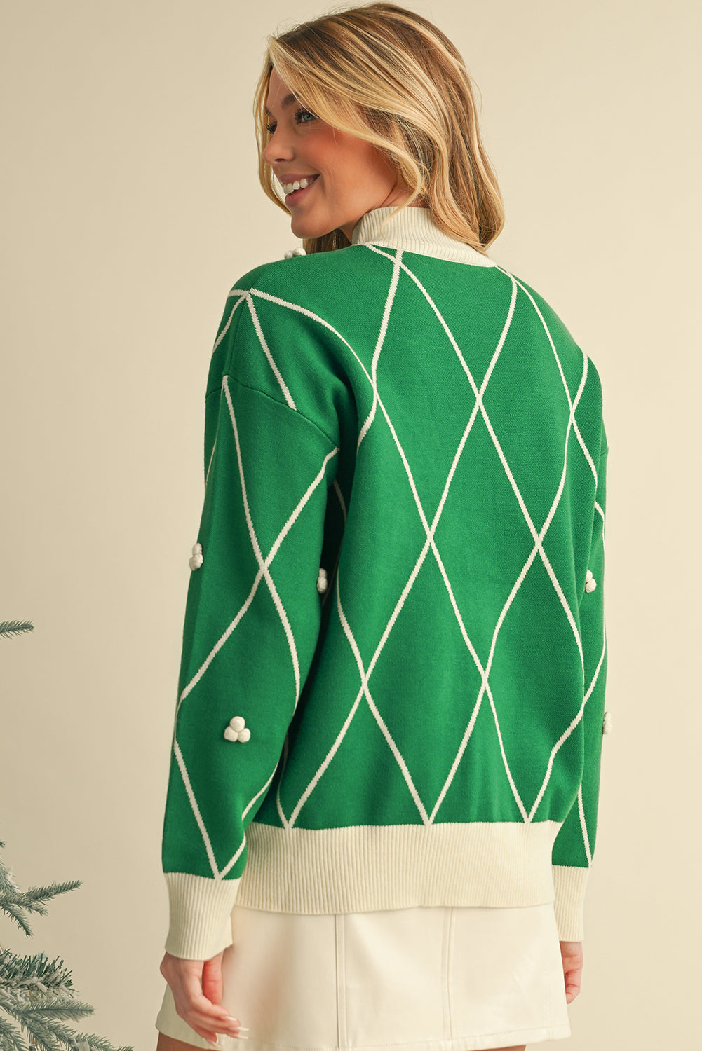 Green High Neck Sweater