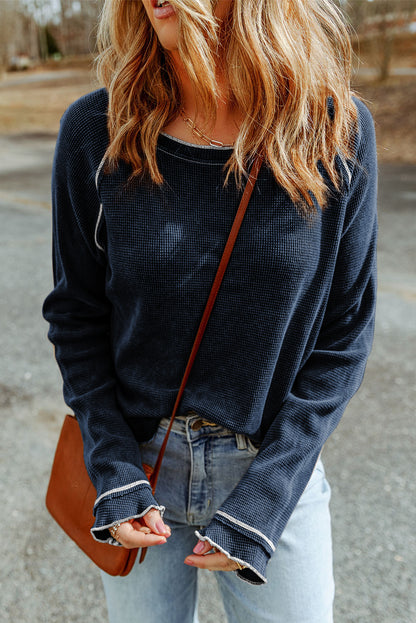 Blue Long Sleeve Top