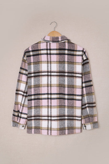 Pink Plaid Flannel Shirt