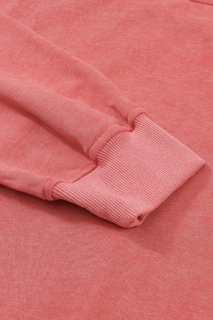 Plain Drop Shoulder Crew Neck Pullover Sweatshirt