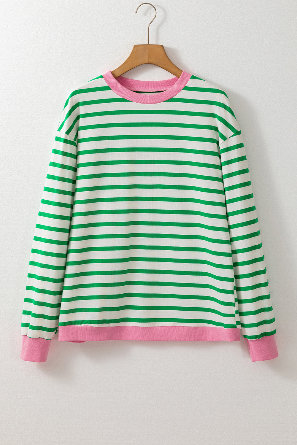 Bright Green Striped Top