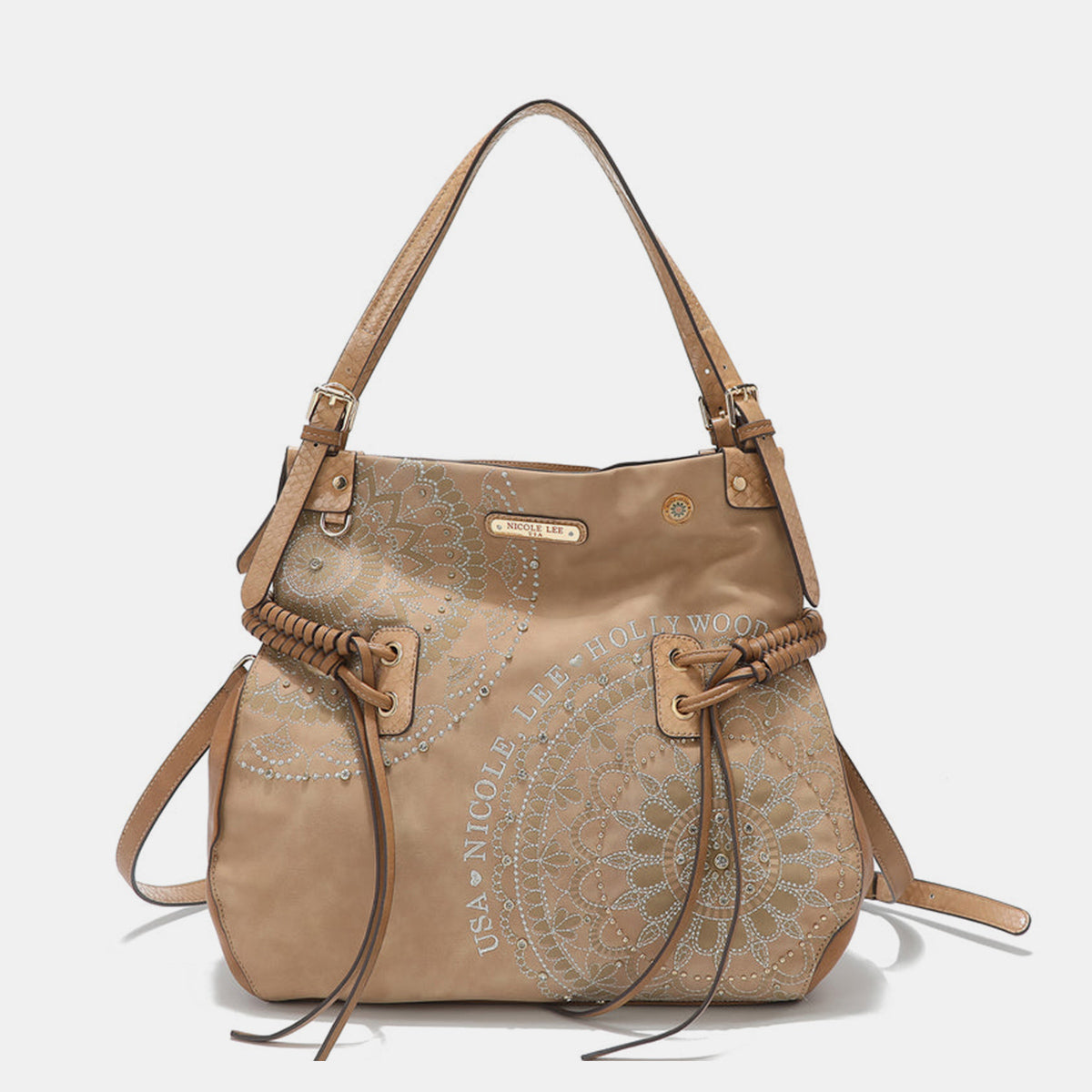 Nicole Lee USA Side Braided Hobo Bag