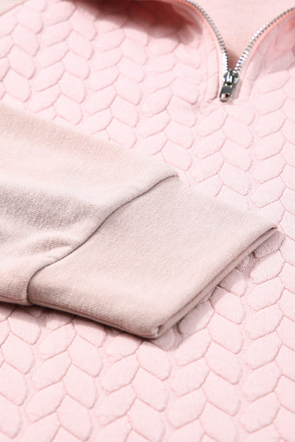 Pink Quilted Sweatshirt