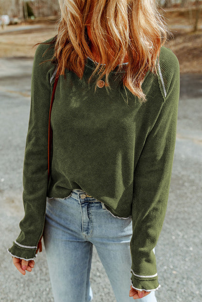 Green Long Sleeve Top