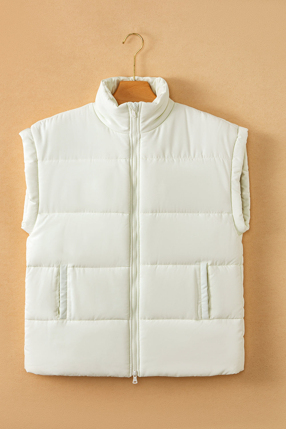 White Oversized Puffer Vest