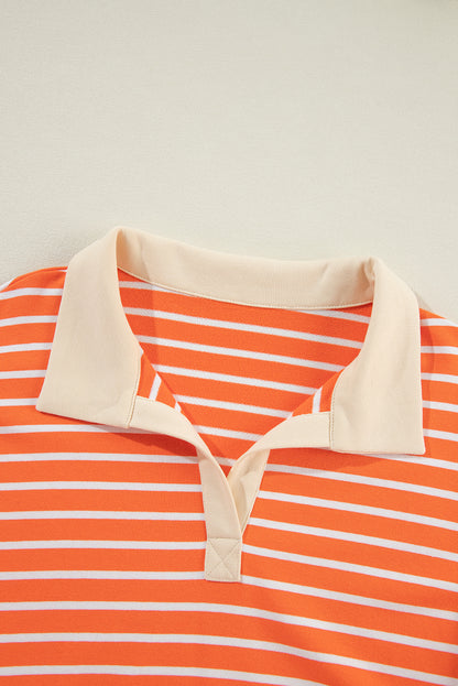 Orange Striped Sweatshirt