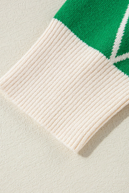 Green High Neck Sweater