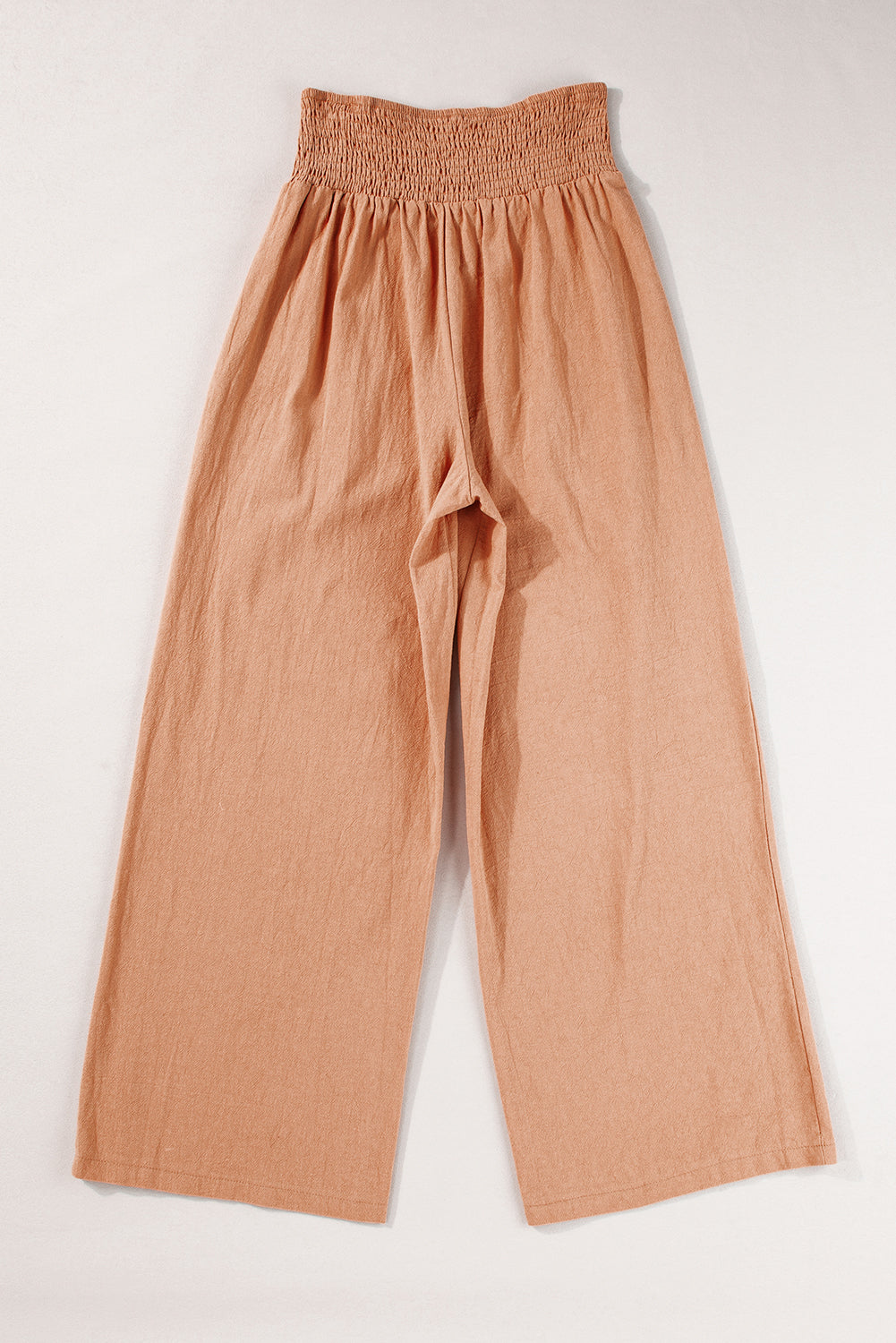 Clay Smocked Waist Loose Straight Leg Pants