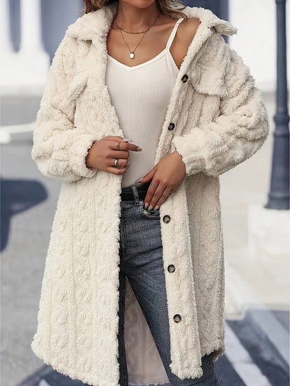 Fuzzy Longline Coat