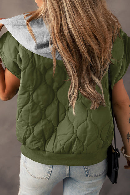 Quilted Hooded Puffer Vest