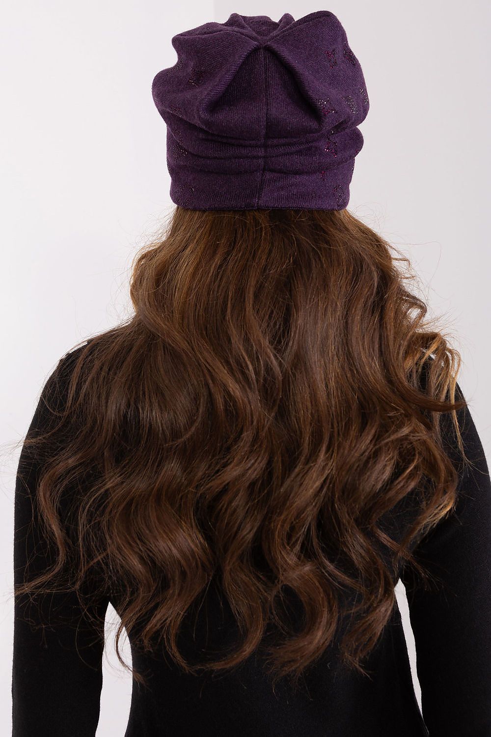 Cashmere Beanie with Rhinestone Detail