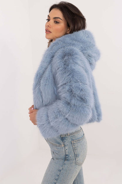 Pastel Blue Fur Jacket