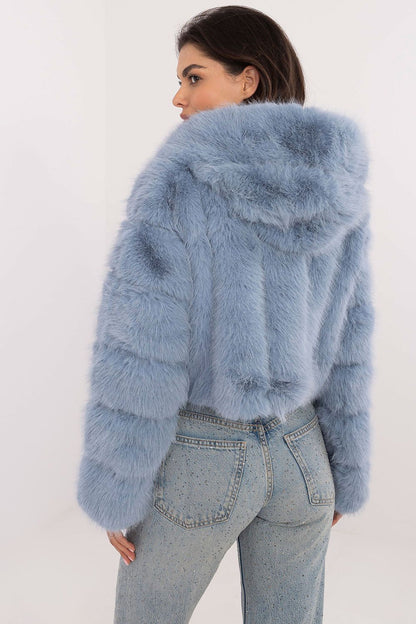 Pastel Blue Fur Jacket