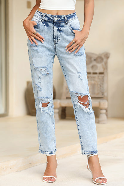 Sky Blue High Waist Jeans