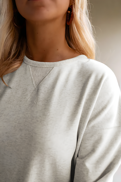 White Mini Sweatshirt Dress