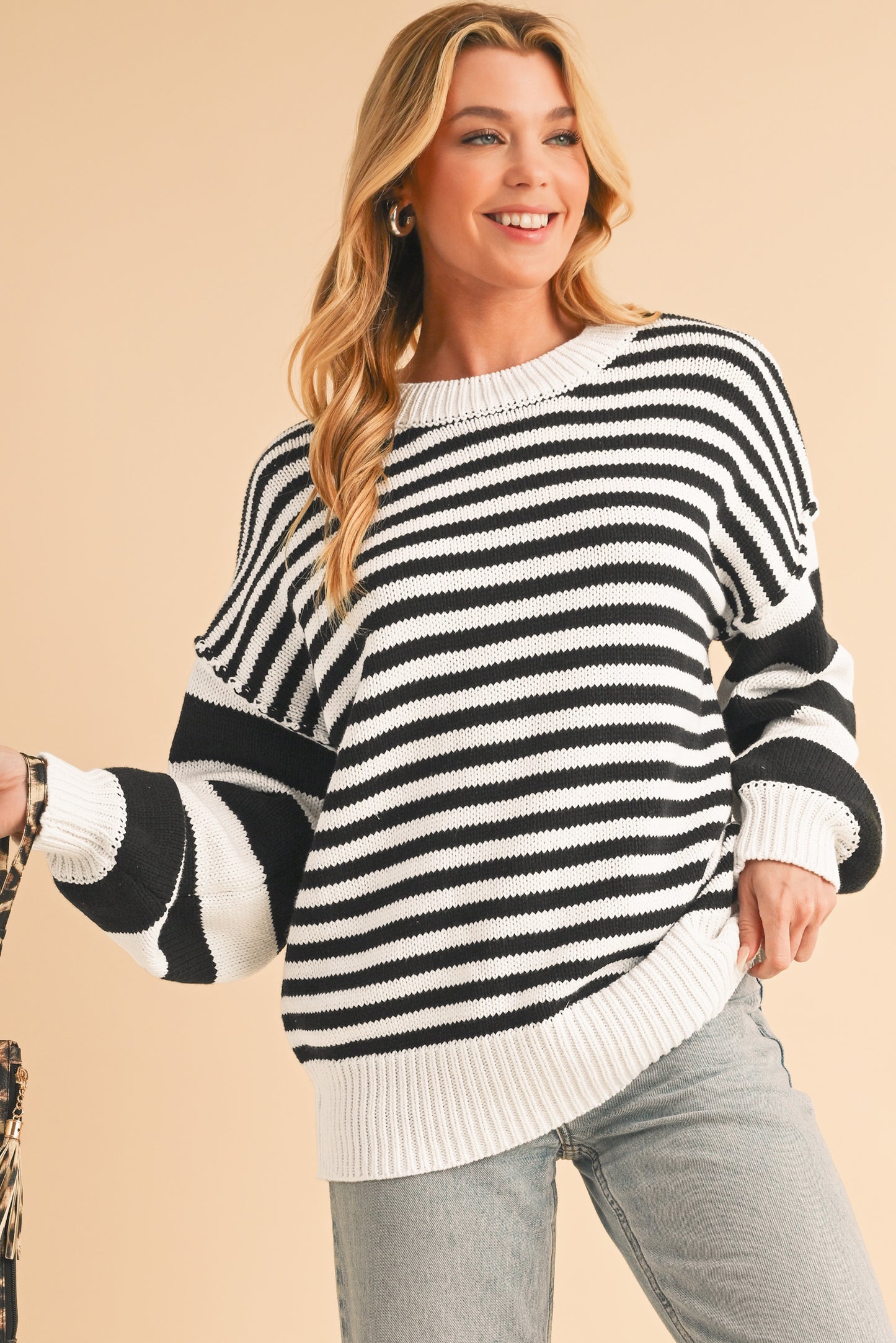 Black & White Striped Sweater