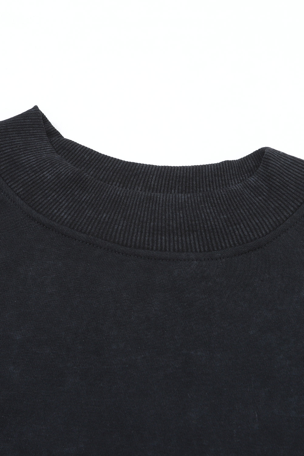 Plain Drop Shoulder Crew Neck Pullover Sweatshirt