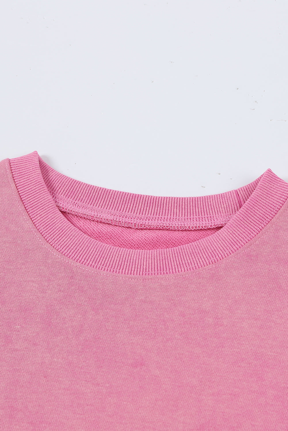 Pink Plain Oversized Sweatshirt