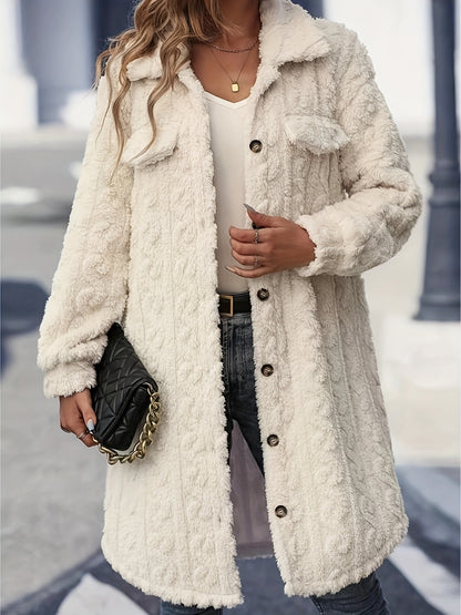 Fuzzy Longline Coat