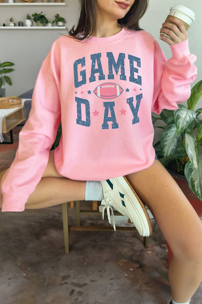 Pink GAME DAY Graphic Sweatshirt