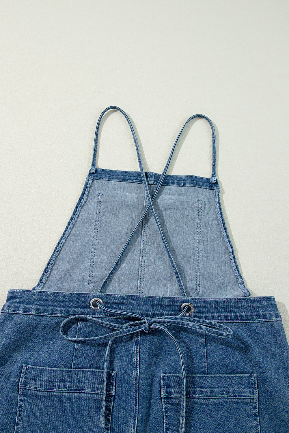 Dusk Blue Casual Denim Overalls