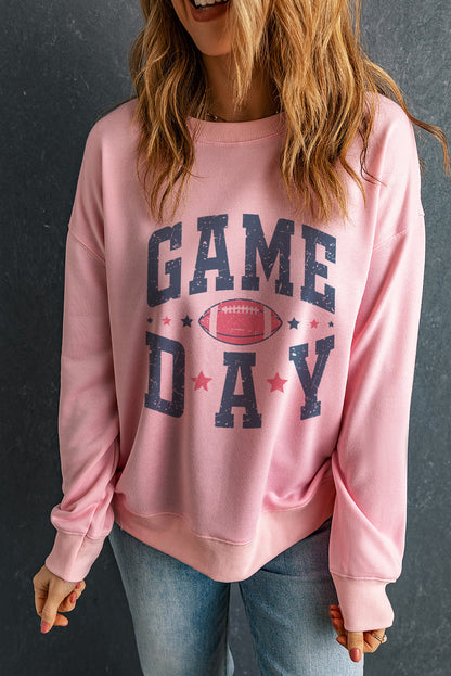 Pink GAME DAY Graphic Sweatshirt