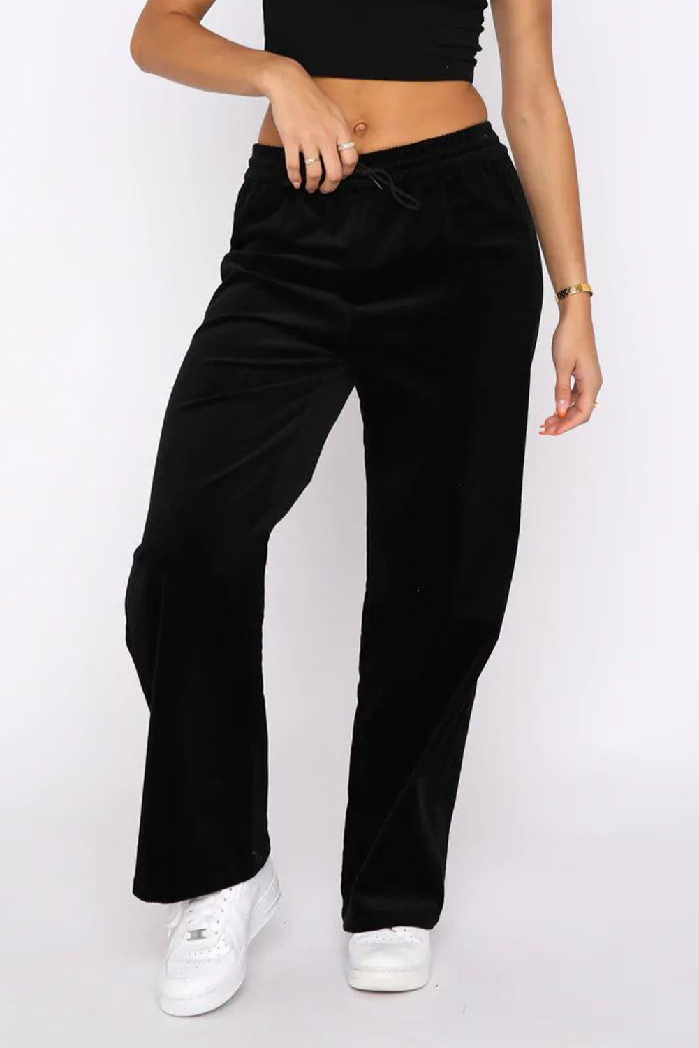 Velvet Wide Leg Pants