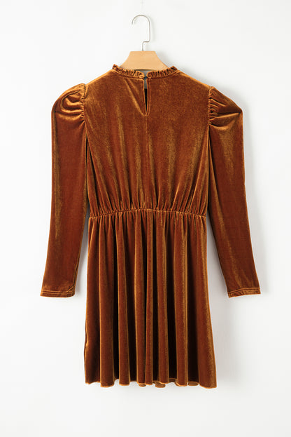 Chestnut Velvet Dress