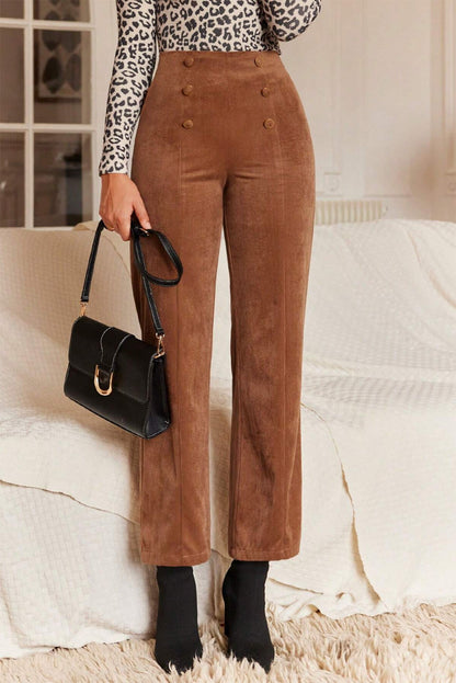 Chestnut Color Straight Pants