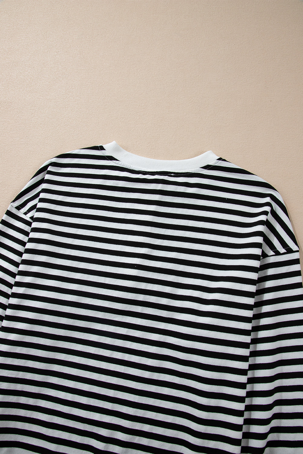 White Striped Oversized Sweatshirt