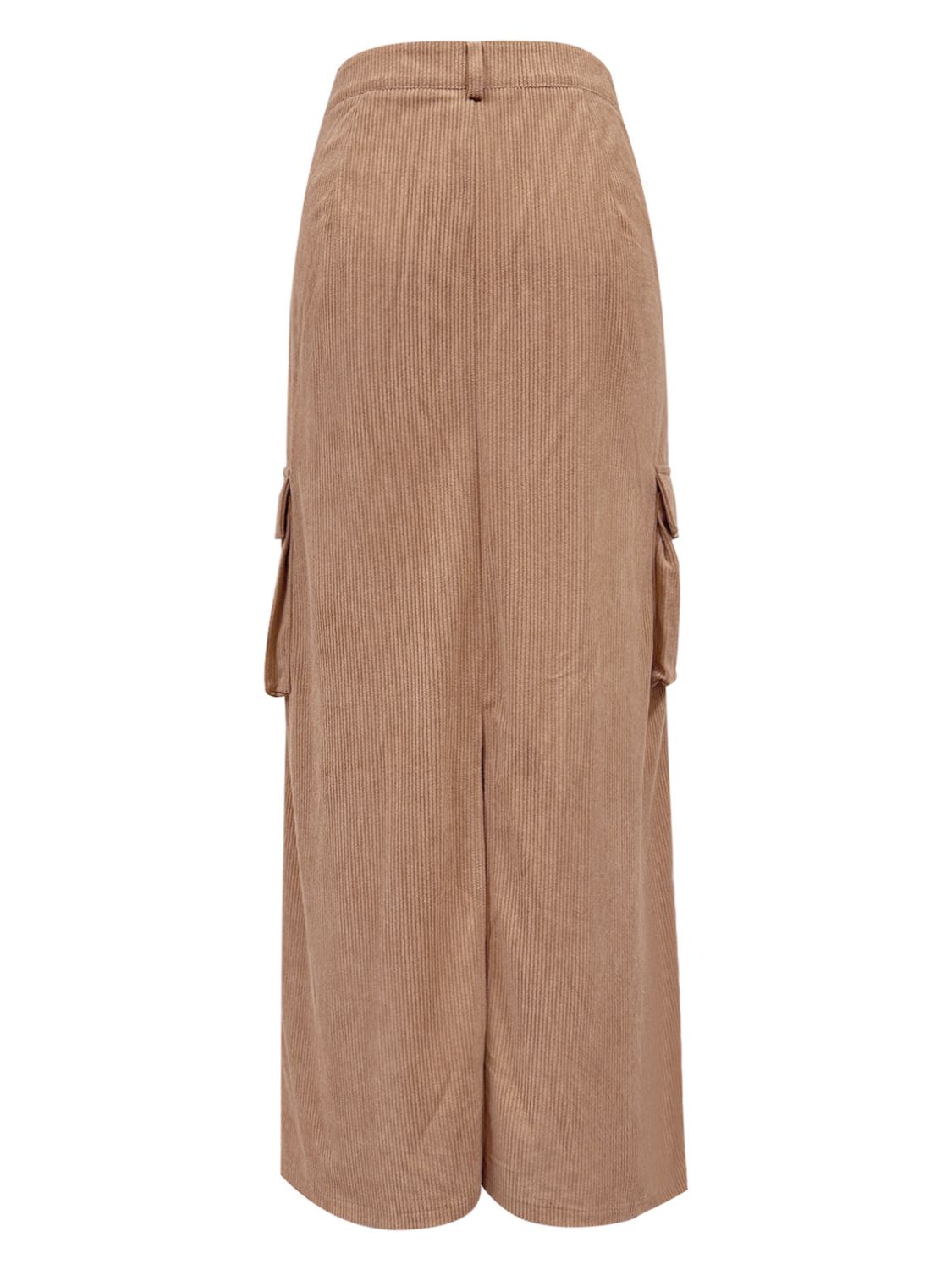 Corduroy Maxi Skirt with Pockets