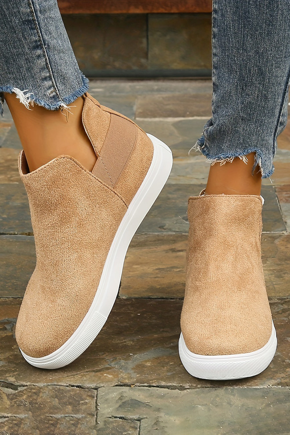 Camel Slip-on Sneakers