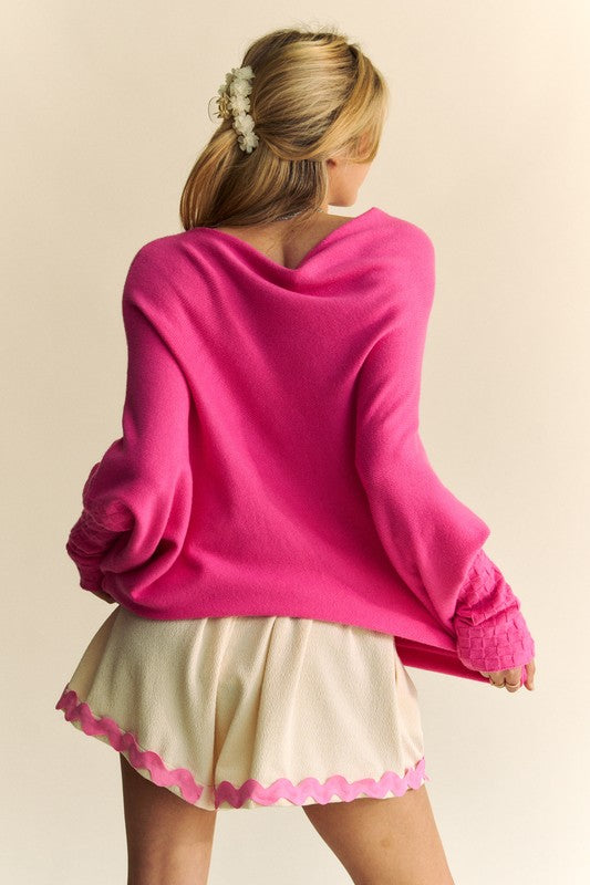 Davi & Dani Pink Sweater