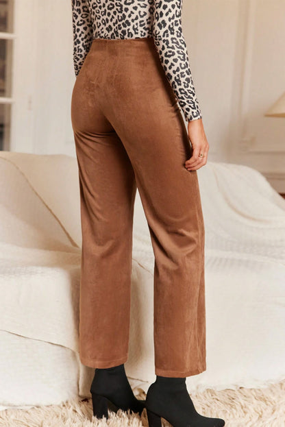 Chestnut Color Straight Pants