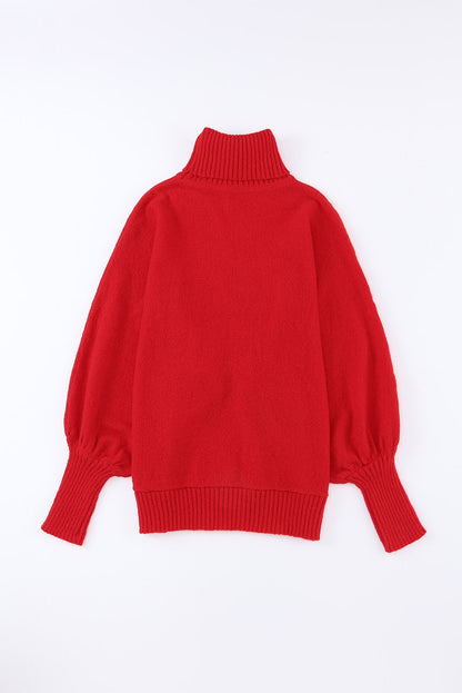 Red Turtle Neck Christmas Sweater