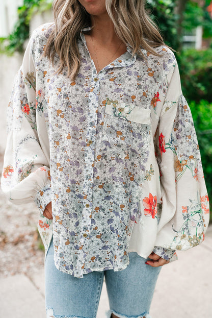 Boho Floral Loose Shirt