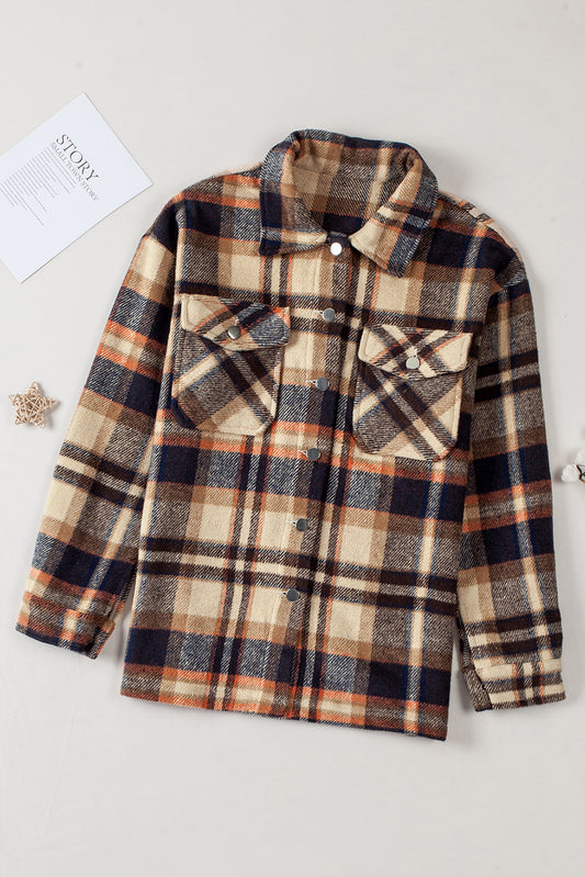 Brown Plaid Flannel Shirt