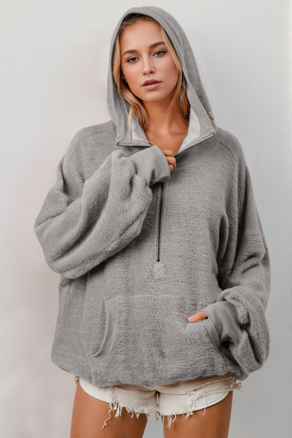 Double Take Hoodie with Kangaroo Pocket